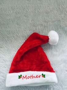 1頂絨毛聖誕帽,短毛,高端家庭聖誕裝飾用品