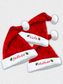 1頂絨毛聖誕帽,短毛,高端家庭聖誕裝飾用品