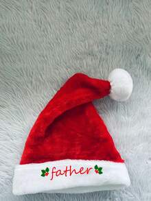 1頂絨毛聖誕帽,短毛,高端家庭聖誕裝飾用品