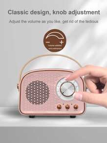 Altavoz de color combinado portátil FM radio inalámbrico - Rosa - Ver 4