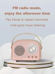 Altavoz de color combinado portátil FM radio inalámbrico - Rosa - Ver 3