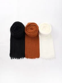 1 pieza Pañuelo unicolor arruga - Multicolor - Ver 1