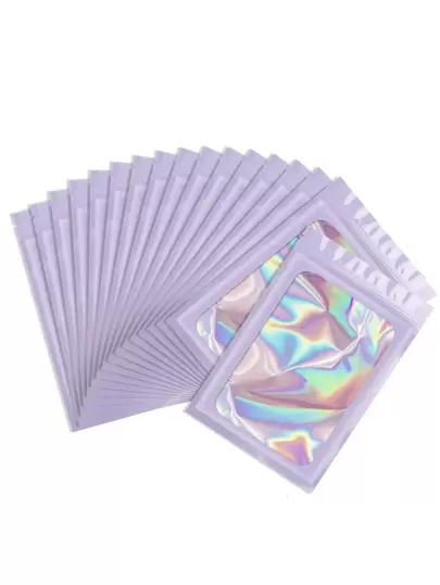 30 piezas Bolsas autosellantes de colores con ventana transparente, para frutas secas, envasado de té, suministros escolares, bolsas de alimentos, cajas de alimentos aptas para caramelos, chocolate, galletas, etc.