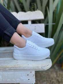 TENIS BAMBAS PARA DAMA BLANCO TOTAL ESCOLAR - Blanco - Ver 3