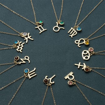 1 חלק של שרשרת מתכת לנשים אטרקטיבית, מעודנת, יורו אמריקאית 12 (טלה, שור, מזל תאומים, סרטן, מזל אריה, מזל בתולה, מאזניים, עקרב, קשת, מזל גדי, מזל דלי, דגים). נסיעות יומיות, מסיבות, מתנות ליום הולדת