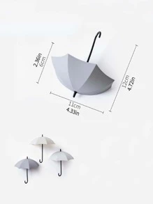 3入組/包鑽頭雨傘掛鉤,塑膠特別地強的膠黏劑掛鉤,鑰匙扣,家庭裝飾用品,壁掛,裝飾小工具,浴室配件 - 彩色 - 查看 3