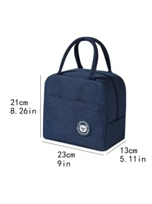 1pc Cartoon Bear Design Insulated Lunch Bag, Thermal Cooler Tote For Bento Box,Back To School