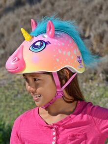 Child Unicorn 5+ Helmets - ‎Dark Pink - View 3