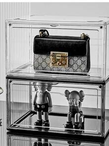 1pzs Caja de almacenamiento multifuncional Zapatera de Acrilico Transparente - L - Ver 3