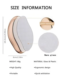 1 pieza Herramienta de depilación sin dolor, de vidrio, que se puede usar repetidamente, para remover el vello - Morado - Ver 3