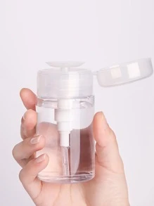 1PC Push Down Empty Pump Dispenser Bottle For Nail Polish And Makeup Remover Portable Empty Plastic Travel Bottle Liquid Clear Press Pumping Dispenser Container Storage Tool 100ML/150ML - Clear - View 2
