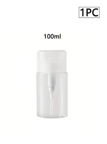 1PC Push Down Empty Pump Dispenser Bottle For Nail Polish And Makeup Remover Portable Empty Plastic Travel Bottle Liquid Clear Press Pumping Dispenser Container Storage Tool 100ML/150ML - Clear - View 3