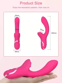 2 en 1 Vibrador clitoriano, juguetes sexuales para mujeres, estimulador oral del clítoris y del punto G, masturbación vaginal, para adultos mayores de 18 años
