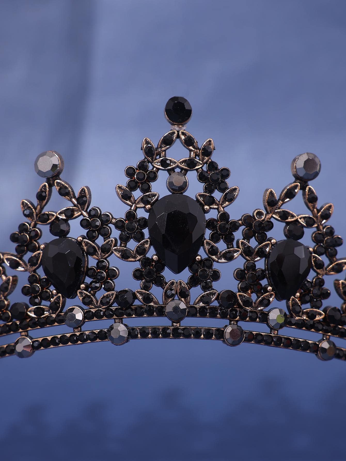 1pc Women's Black Rhinestone Crown Headband For Party Costume SHEIN USA