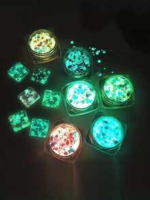 Nail Art Glow In The Dark Glitter - Multicolor - View 2