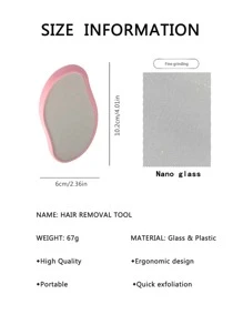 Painless Hair Removal, 1pc Glass Hair Removal Can Be Repeated Use Hair Removal Tool Depilation Tools Hair Remover Epilator - Black - View 3