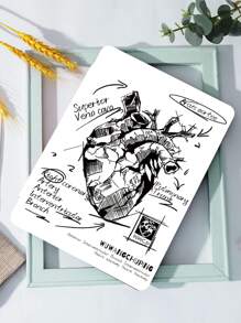 Étui Motif Cœur Humain Compatible avec iPad 10,2 pouces 2021/2020 iPad 9e/8e Génération, Compatible avec Huawei Matepad 10.4/Housse de Tablette, Avec Porte-Stylet, Prend en Charge l'Activation/Veille Automatique - Multicolore - Voir 4