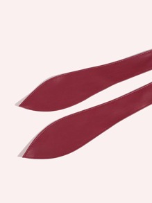 性感柔软百搭优雅蝴蝶结腰带，配长流苏，适合女性万圣节、夏季、学校 - 酒紅色 - 查看 5