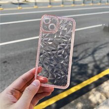 Sparkling Diamond Texture Phone Case Compatible With IPhone 11/15/16, 17 Pro Max, Suitable For Women, Transparent Case Compatible With IPhone 13 Pro, A15/A53/A73, Note 12/11S