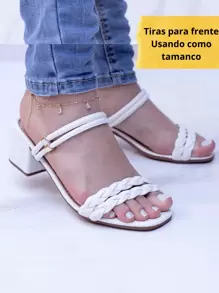 Women Heeled Sandals - White - View 6