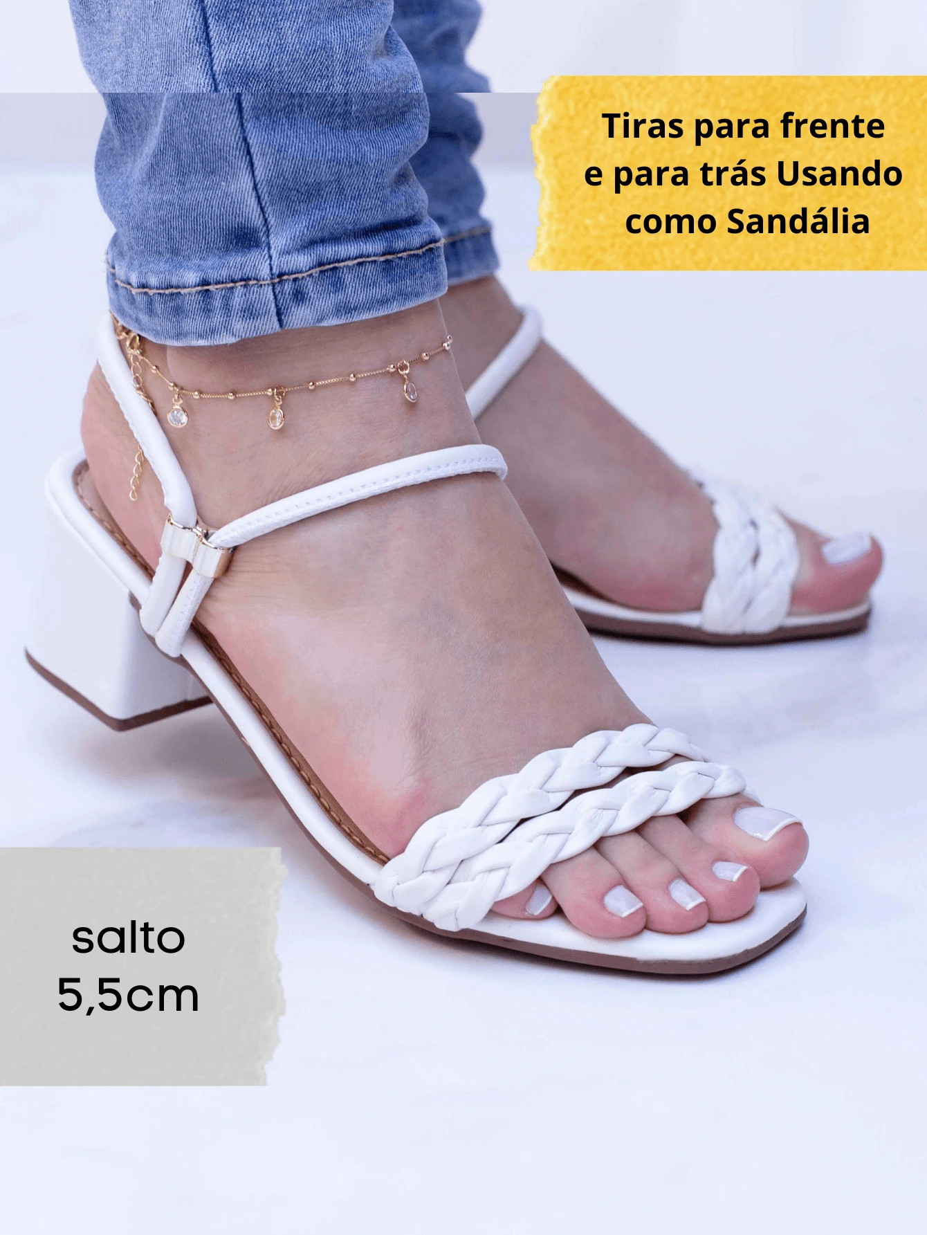 Women Heeled Sandals - White - View 1