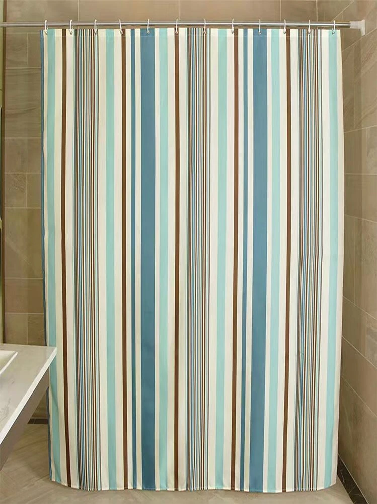 Tenda Doccia Bohémien 182x182 Cm In Tessuto Con Foglie Tropicali E Ganci – Impermeabile, Lavabile, Stile Moderno
