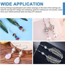 Earring Hooks, 300 Pieces Silver Hypoallergenic Earring Hooks Kit For Jewelry Making, Upgraded Premium Earring Making Kit, Earring Making Supplies With Earring Backs And Jump Rings