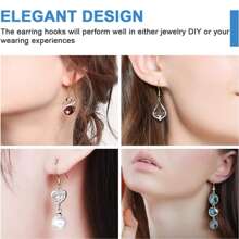 耳环钩，300 件银色防过敏耳环钩套件，用于珠宝制作，升级版高级耳环制作套件，耳环制作用品，带耳环背环和跳环