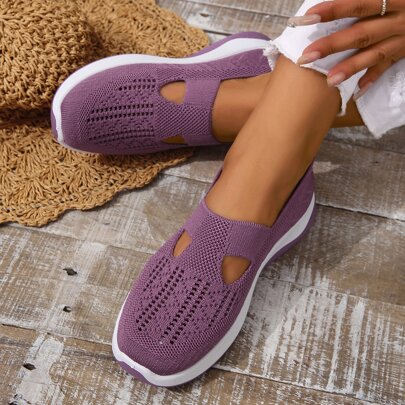 Summer New Arrival Women Hollow Out Breathable Casual Sports Walking Shoes, With Soft Anti-slip Sole