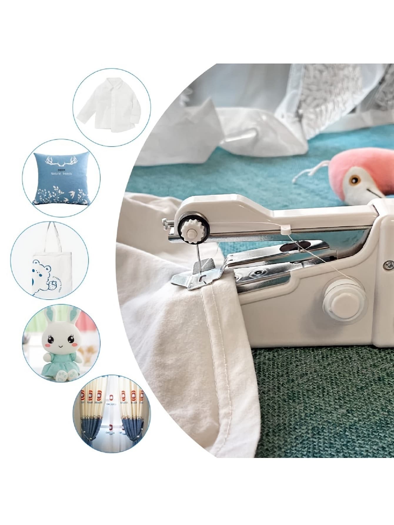 1pc Handheld Sewing Machine Mini Sewing Machines Portable Sewing