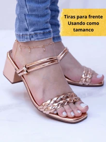 Women Heeled Sandals - Beige - View 5