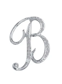 1 pieza inglés en forma de letra ropa Accesorio Broche - Plateado - Ver 1