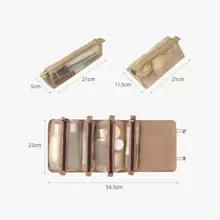 Bolsa de maquillaje de malla plegable, 1 pieza de gran capacidad, impermeable y transpirable, bolsa de aseo de moda con divisor, organizador de cosméticos multifuncional, estuche portátil para lápices labiales, pinceles, teléfono móvil, monedas, para uso doméstico, viajes y escuela, bolsa de maquillaje, bolsa de aseo, bolsa de cuidado de la piel, bolsa de viaje, cubos de embalaje, artículos esenciales de viaje, artículos esenciales de crucero, organizador de maquillaje, estuche de maquillaje, organizador de aseo de viaje, regalos esenciales, accesorios con cremallera