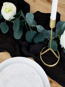 1入組波西米亞風紗質鄉村婚禮/派對桌布,90*180cm