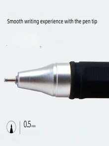 Bút bi , Với Kim tiêm Ống , Sấy khô nhanh Ink Đối với Và Văn phòng Làm việc - màu đen - Xem 4