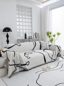 Abstract Line Pattern Sofa Cushion Anti-slip Chair Pad Cover, All Seasons - Multicolor - View 2