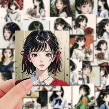 54pcs Retro Cô gái Chân dung Viết tháu Hình dán Đối với Retro Viết nhật ký , Học tập , Du lịch , Buổi tiệc Đồ trang trí - Nhiều màu - Xem 4
