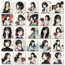 54pcs Retro Cô gái Chân dung Viết tháu Hình dán Đối với Retro Viết nhật ký , Học tập , Du lịch , Buổi tiệc Đồ trang trí - Nhiều màu - Xem 6
