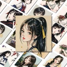 54pcs Retro Cô gái Chân dung Viết tháu Hình dán Đối với Retro Viết nhật ký , Học tập , Du lịch , Buổi tiệc Đồ trang trí - Nhiều màu - Xem 7