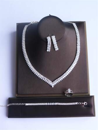 耳環項鍊戒指手鍊珠寶套裝