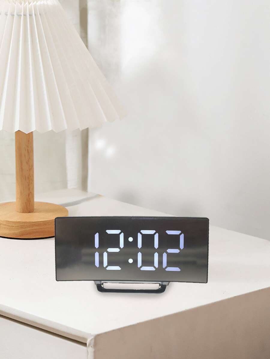 New Curved Screen Led Clock With Temperature & Humidity Display ...
