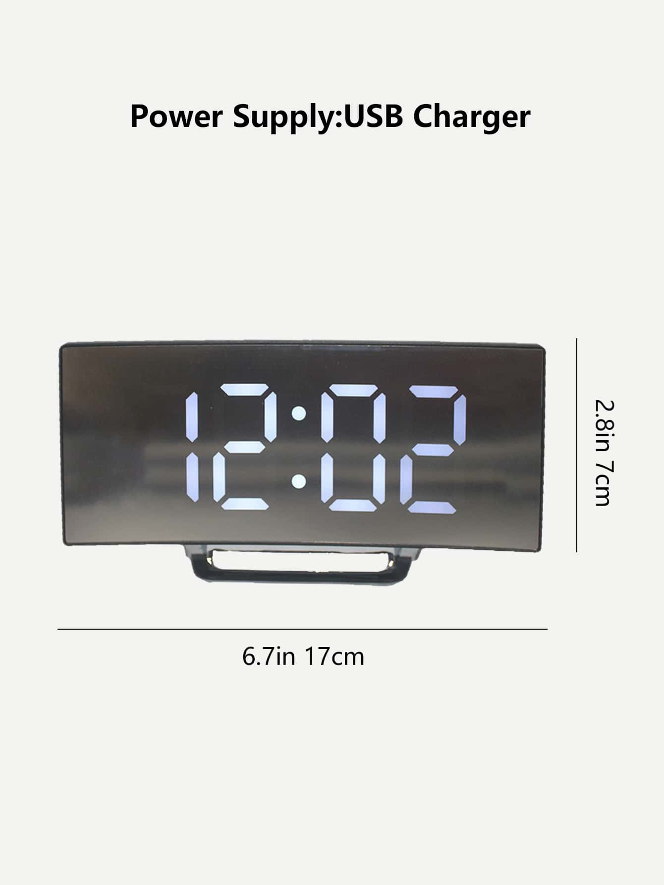 New Curved Screen Led Clock With Temperature & Humidity Display ...