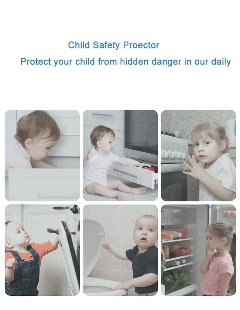 6 PCS Locks for Babies, Transparent Baby Proofing Child Safety