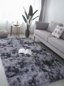 1入組綁染深灰色毛絨軟地毯,適用於客廳、臥室,不脫毛地毯,適合房間裝飾,在客廳和臥室的各個區域適用。 - 深灰色 - 查看 7