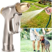 1pc Upgraded Garden Hose Nozzle, 100% Heavy Duty Metal Handheld High Pressure Water Spray Nozzle With 4 Spray Patterns, Ideal For Watering Plants And Lawns, Car Wash, Patio And Pet, Gold - Gold - View 3