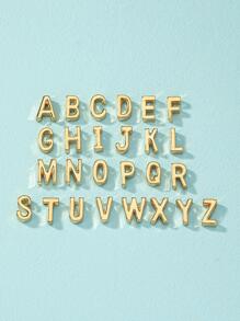 1 件简约金属心形和字母串珠手链和项链套装情人节、妈妈、母亲、母亲节、礼物