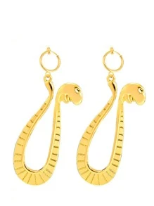 Pendientes Aretes perforación Emperatriz Pirata Hancock Anime - Dorado - Ver 2
