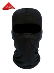 2入組黑色一種尺寸Upf50+防曬霜防塵萊卡織物巴拉克拉法帽頭飾,合適的適用於騎行,垂釣,戶外運動 - 黑色 - 查看 10