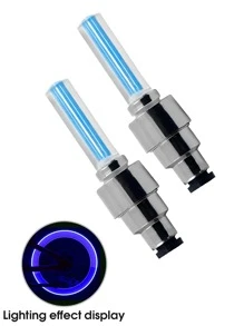 2pcs Blue Led Bicycle Wheel Light & Tire Valve Light For Motorcycles & Cars, Multi-function Night Riding Decorative Lighting
