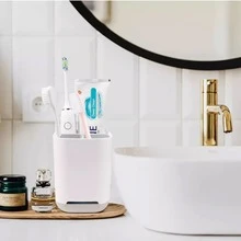 Porta Cepillo Para Cepillos De Dientes Organizador - Rosa - Ver 6
